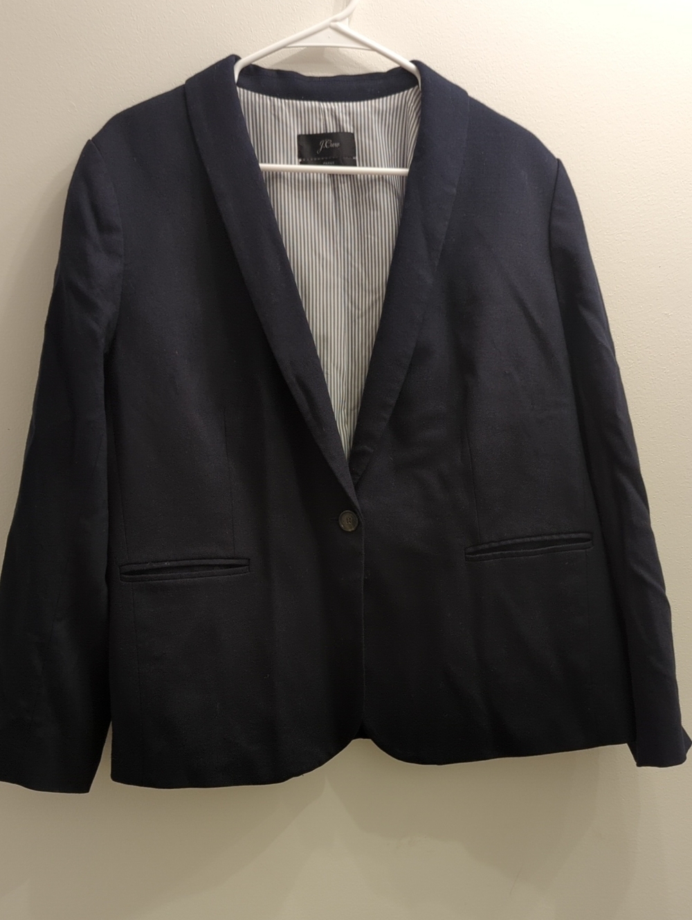 J. Crew Navy Single-Button Shawl Lapel Blazer, Women's Size 22